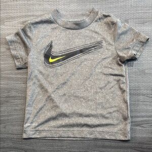Nike Gray and Black Short Sleeve Tees Casual Athletic Fit
